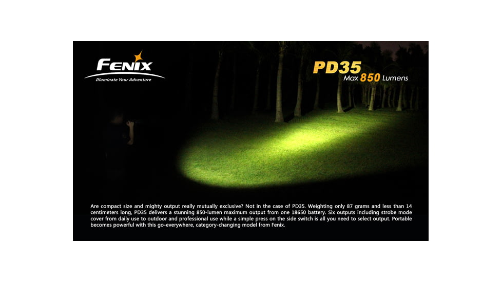 Fenix PD35 LED Flashlight, Black PD35L2BK