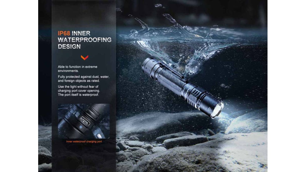 Fenix PD36PRO ARB-L21-5000 Li-ion battery 2800 Lumen LED Flashlights, Black, Color1 : Black, PD36PRO