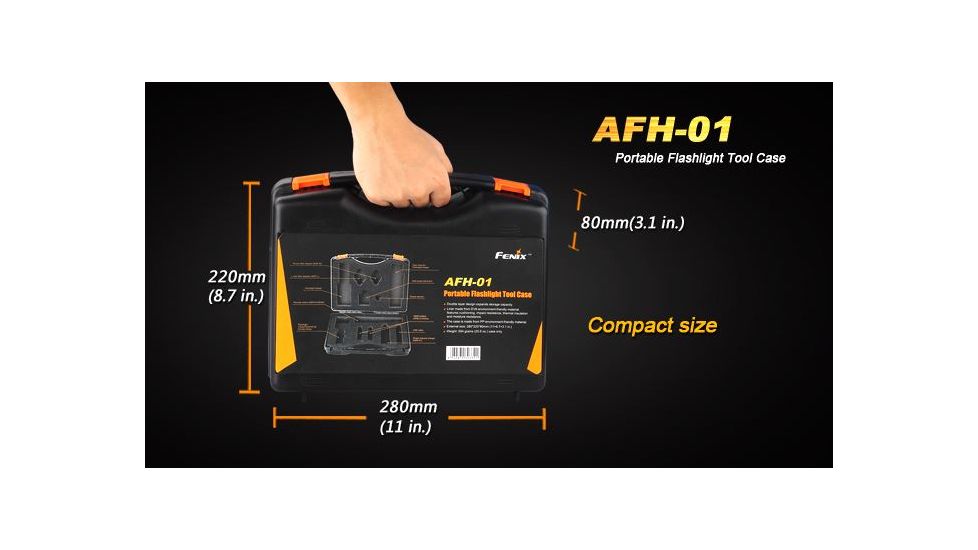 Fenix Portable Flashlight Tool Case, For Use w/TK Series &amp; PD35 Lights, Black FENIX-AFH-01