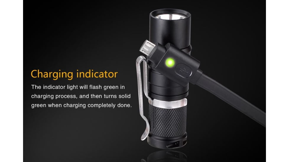 Fenix RC09 Rechargeable Flashlight, 550 Lumens, Black RC09XLBK