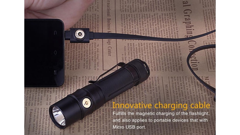 Fenix RC11 Rechargeable Flashlight, 1000 Lumens, Black RC11XLBK