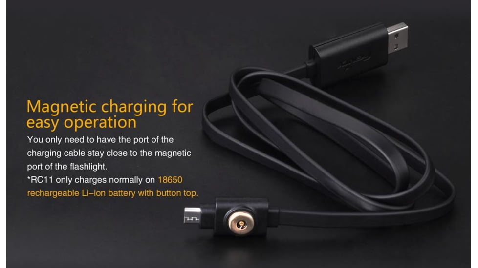 Fenix RC11 Rechargeable Flashlight, 1000 Lumens, Black RC11XLBK