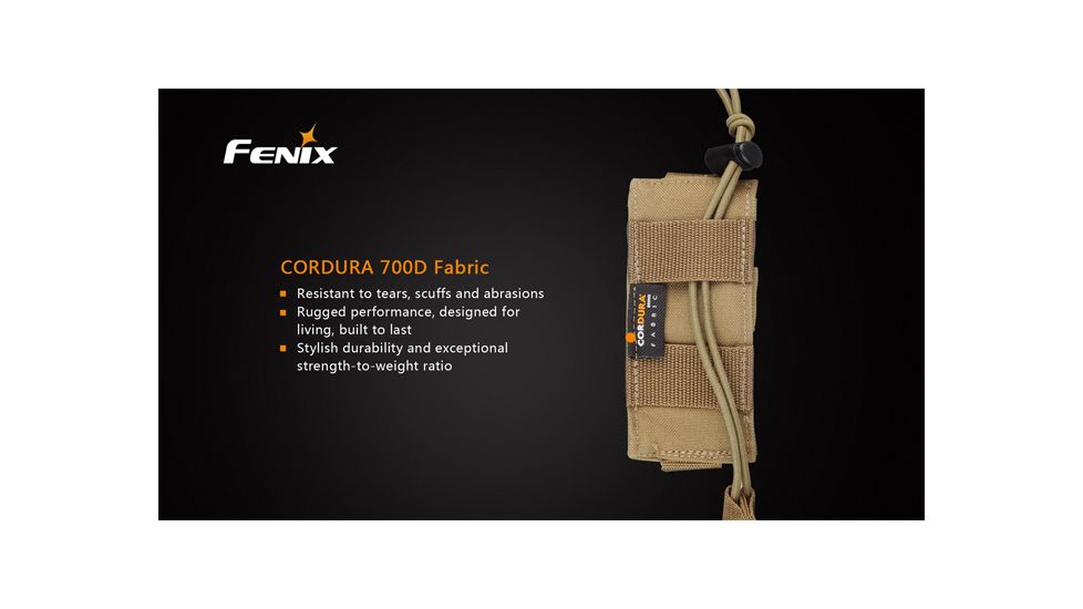 Fenix Tasmanian Tiger Flashlight Holster w/Adjustable Velcro Strap,Khaki TT-HOLSTER-KHAKI