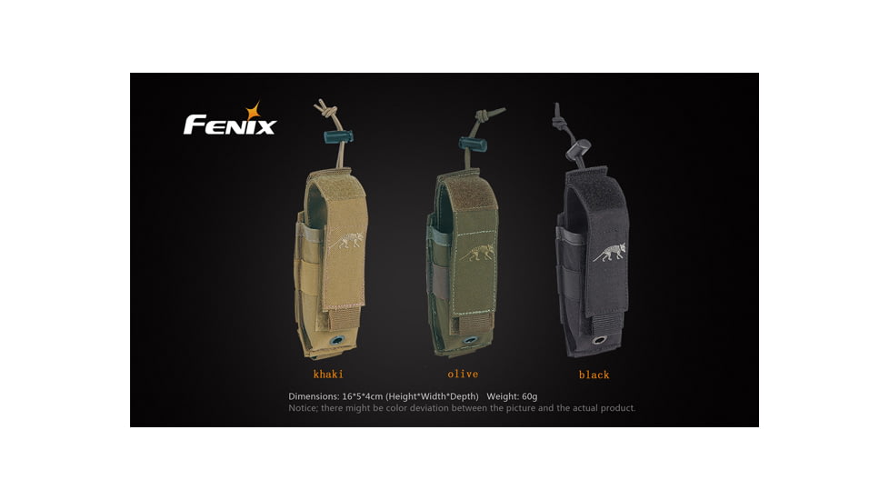 Fenix Tasmanian Tiger Flashlight Holster w/Adjustable Velcro Strap,Khaki TT-HOLSTER-KHAKI