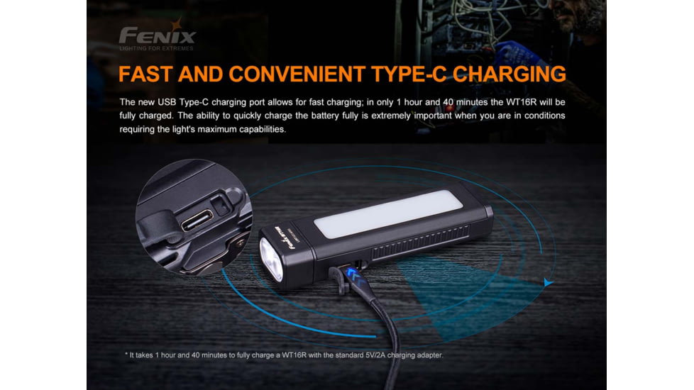 Fenix WT 16R Flashlight, WT16RXBK