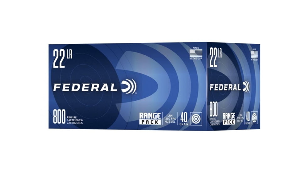 Federal Range Pack Rimfire Ammo .22LR 40gr LRN 1200 fps 3200/ct Case 4-800/ct Boxes 4FEA4F83, FA729B800C