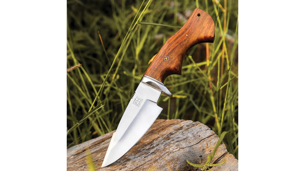 FH Knives Fixed Blade Brown Wood