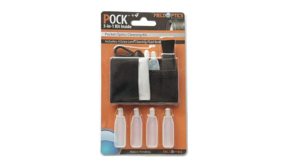 Field Optics Research Pock Lens Cleaner Combo Kit, 1 POCK + 4 Mini-Bottles, P002