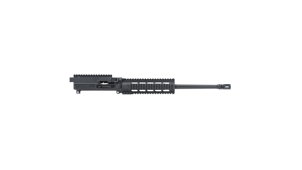 FightLite DFX, Drop-On Upper Receiver Group, 223 Remington/5.56NATO, 16.25 in Barrel, Fits AR15 Lower Receivers, Gas-Piston &amp; Pusher-Rod System, Closed Bolt, Black, Accepts STANAG Pattern Magazines, Belt-Fed M27 Links, 100/200 Round SAW Drums, DFX-001