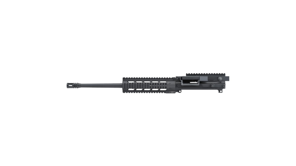FightLite DFX, Drop-On Upper Receiver Group, 223 Remington/5.56NATO, 16.25 in Barrel, Fits AR15 Lower Receivers, Gas-Piston &amp; Pusher-Rod System, Closed Bolt, Black, Accepts STANAG Pattern Magazines, Belt-Fed M27 Links, 100/200 Round SAW Drums, DFX-001