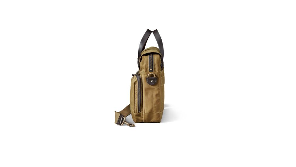 Filson 24 Hr Tin Briefcase, Dark Tan, One Size 11070140-DarkTan-OS - Brass