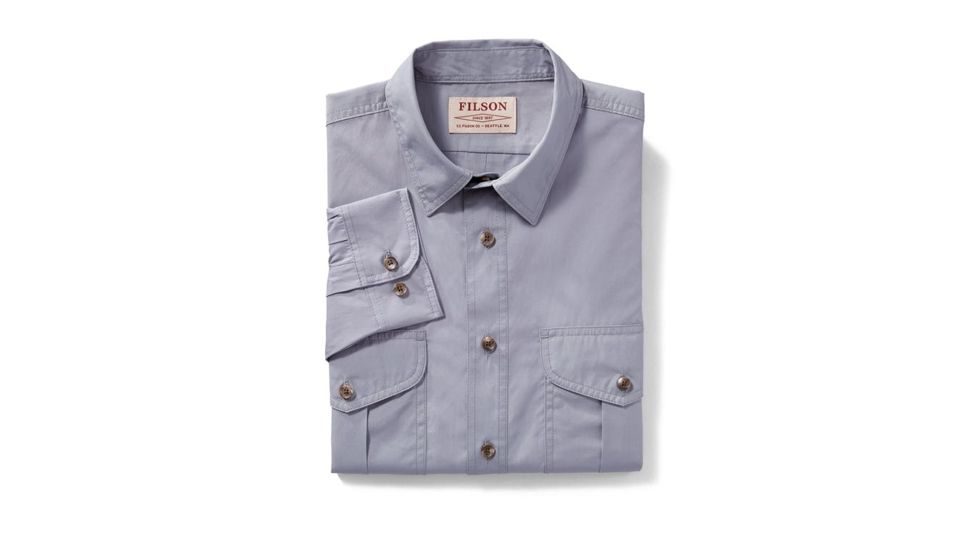 Filson Feather Cloth Shirt, BlueWhtPld, M 11010761-BlueWhtPld-M