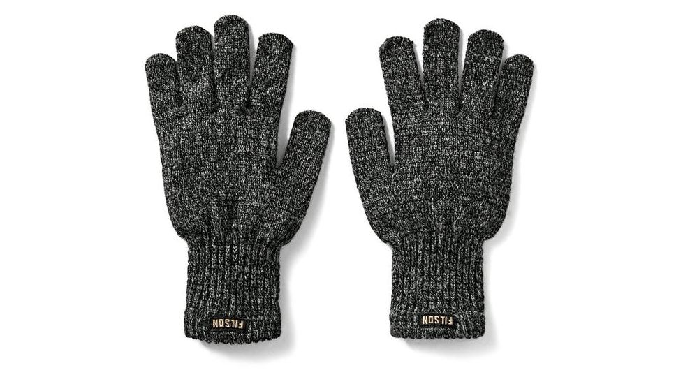 Filson Full Finger Knit Gloves, Charcoal, Large, 20020939-Charcoal-L