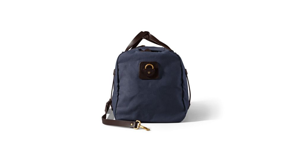 Filson Medium Rugged Twill Duffle Bag, Navy, One Size, 11070325-Navy-OS - Brass