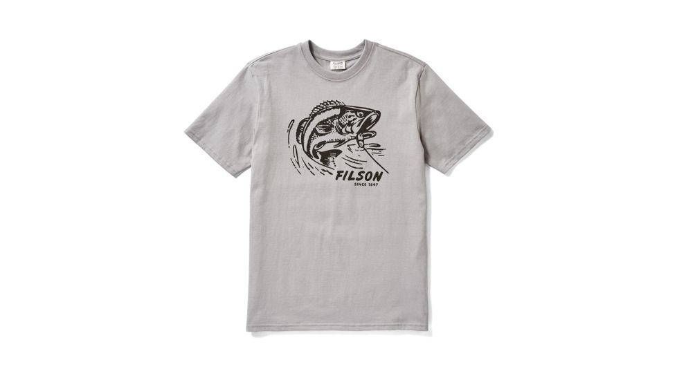 Filson Short Sleeve Outfitter Graphic T-Shirt Mens, Steeple Gray / On The Line, Small, 20062528-SGOTL-S