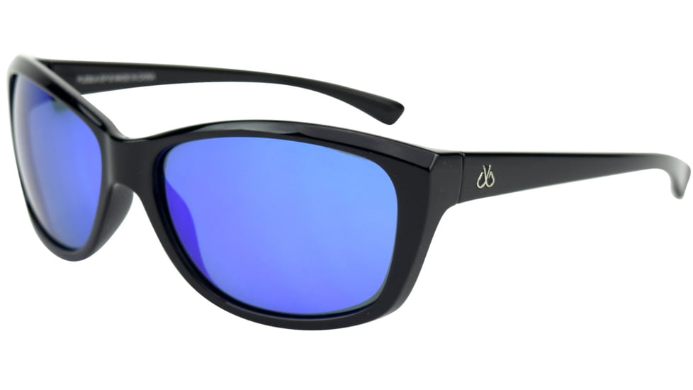 Filthy Anglers Pleasant EP Mirror Sunglasses - Womens, Black Frame, Polarized EP Blue Mirror Lens, PLEBLK-EP-B