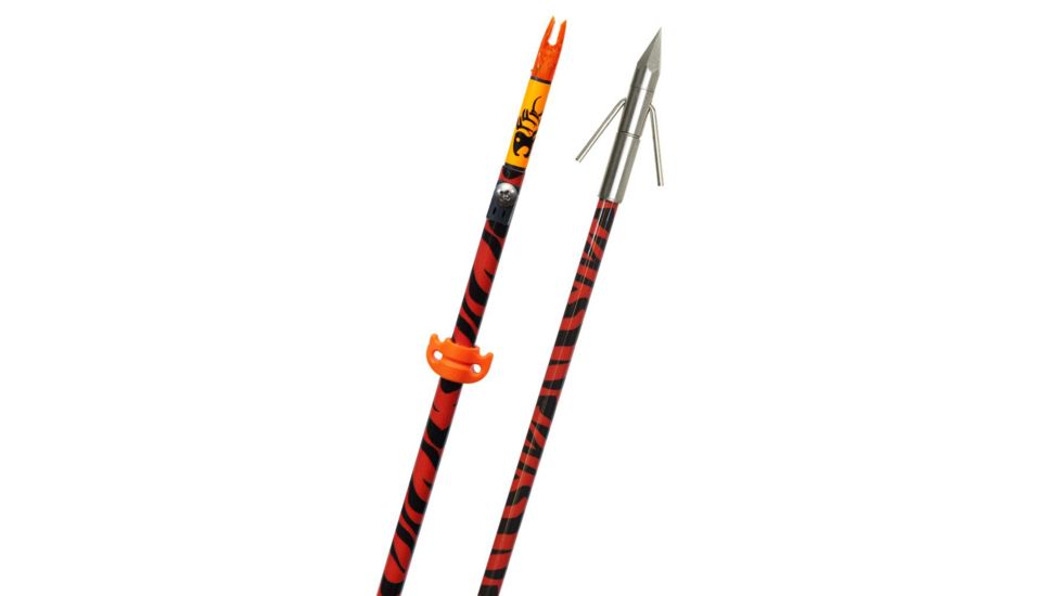 Fin-Finder Hydro-Skin Arrow, Orange Zebra w/Big Head Pro 60857