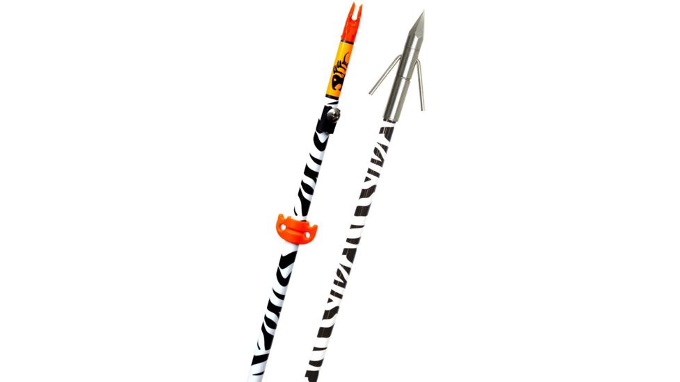 Fin-Finder Hydro-Skin Arrow, White Zebra w/Big Head Pro 60856