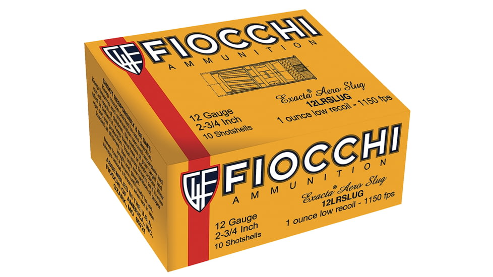 Fiocchi Extrema Aero 12 Gauge 7/8 oz 2.75in Centerfire Shotgun Slug Ammo, 10 Rounds, 12FLESLU