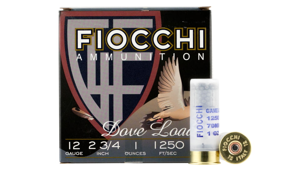 Fiocchi 23GT6 Shooting Dynamics Dove Loads 12 Gauge 2.75 1 Oz 6 Shot 25 Bx/ 10