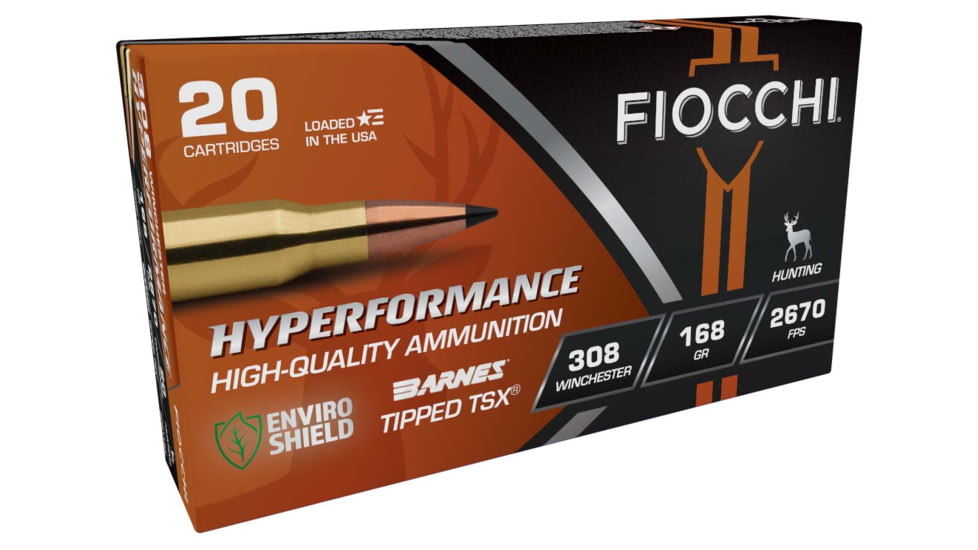 Fiocchi Extrema Leadless .308 Winchester 168 Grain Tipped TSX Boat Tail R, 308TTSX