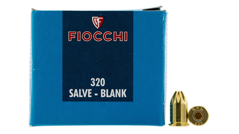 Fiocchi 320 Short Blank 0 Grain Brass Blank Ammo, 100 Rounds, 320BLANK