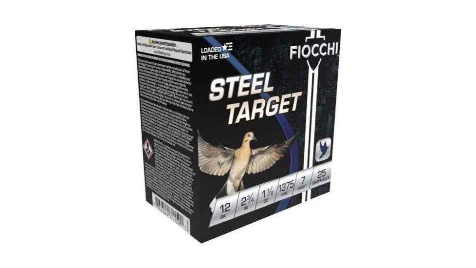 Fiocchi Dove/Quail 12 Gauge 1 1/8oz 2 3/4in Shotgun Ammo, 25 Rounds, 12DLS187