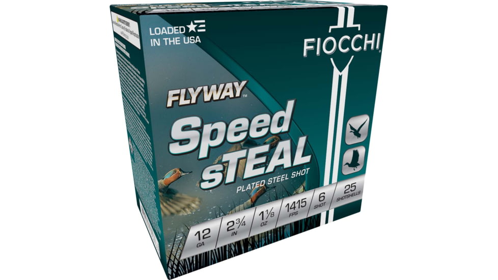 Fiocchi Flyway 12 Gauge 1 1/8oz 2.75in 6 Size Shotgun Ammo, 25 Rounds, 12FST6