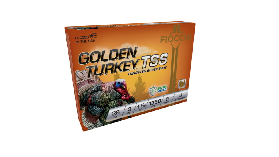 Fiocchi Golden Turkey TSS 28 Gauge 1 1/16 oz 3in Shotgun Ammo, 5 Rounds, 283TSS9