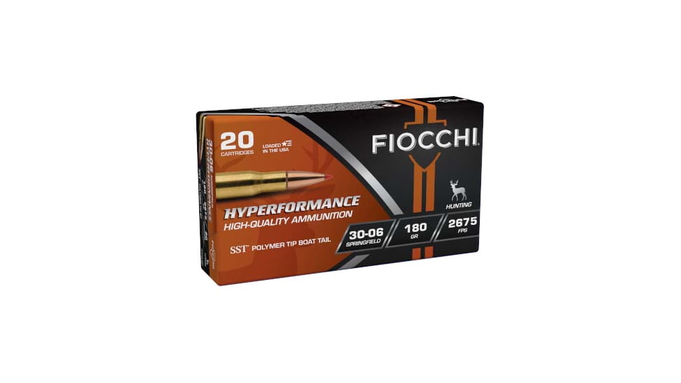 Fiocchi Hyperformance Hunt .30-06 180 Grai SST Brass Rifle Ammo, 20 Rounds, 3006HSC