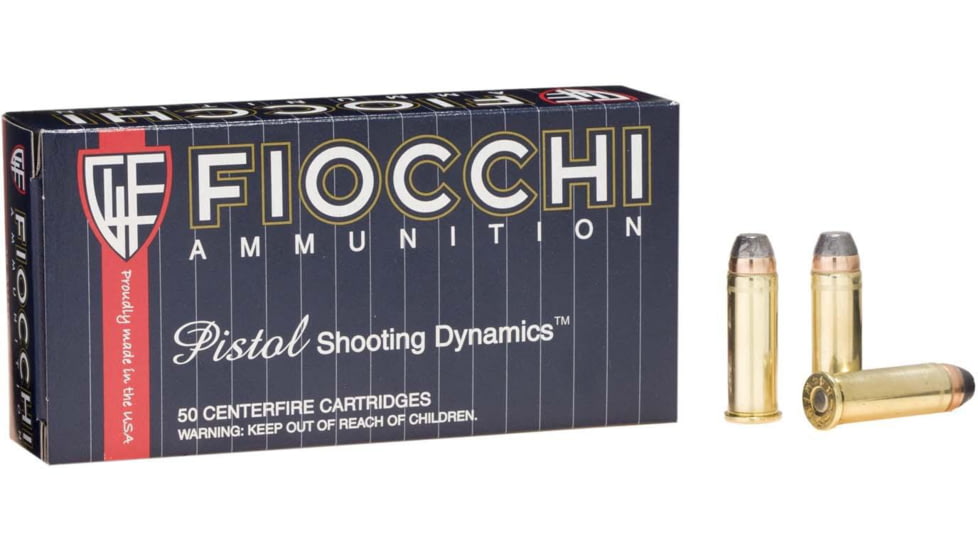 Fiocchi Pistol Shooting Dynamics Handgun Ammunition .44 Mag 240 gr JSP 1310 fps 50/box, 44A500 USA