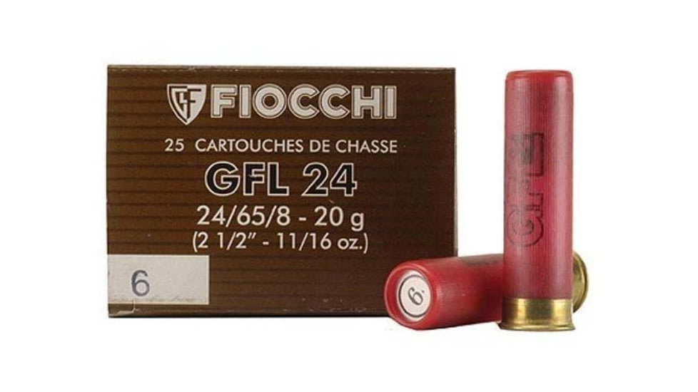 Fiocchi Specialty Shotgun Shells 24 Gauge 11/16oz 2.5in 6 Shot Shotgun Ammo, 24PL16
