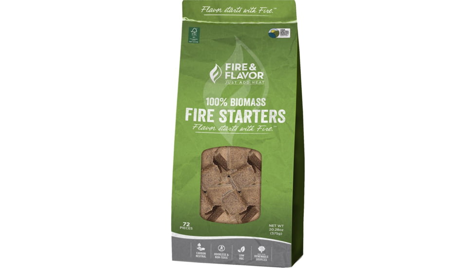Fire &amp; Flavor BioMass Fire Starter, Green, FFFS102