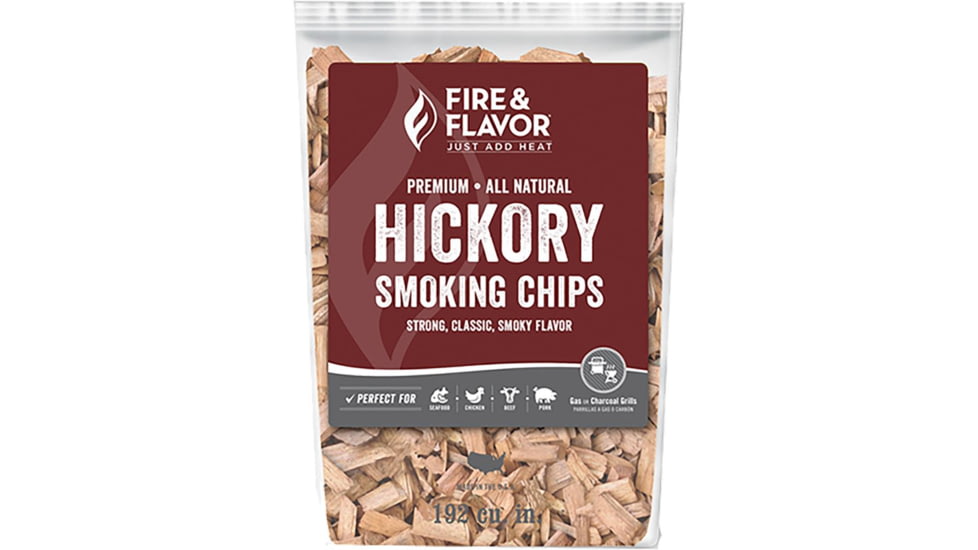 Fire &amp; Flavor Wood Chips, Hickory, 2 lbs, Red 1001633