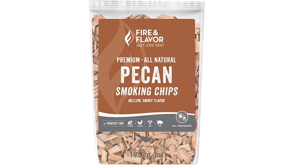 Fire &amp; Flavor Wood Chips, Pecan, 2 lbs, Brown 1001635