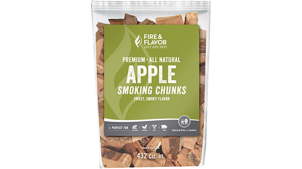 Fire &amp; Flavor Wood Chunks, Apple, 4 lbs, Green 1001639