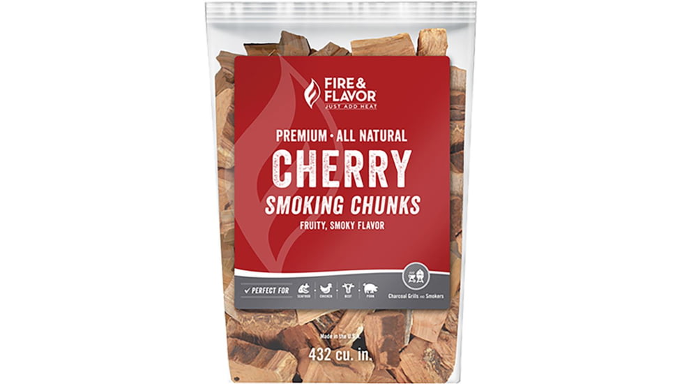 Fire &amp; Flavor Wood Chunks, Cherry, 4 lbs, Red 1001640