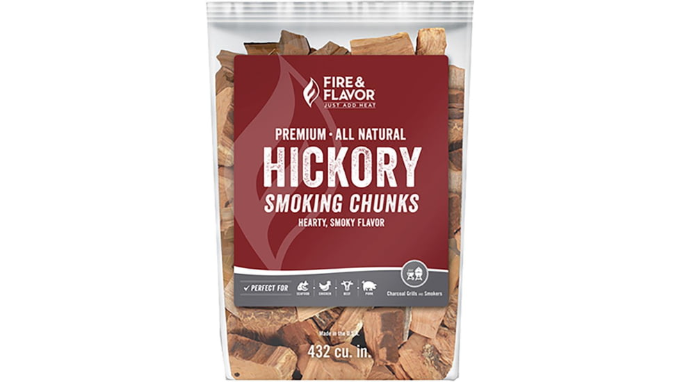 Fire &amp; Flavor Wood Chunks, Hickory, 4 lbs, Red 1001638