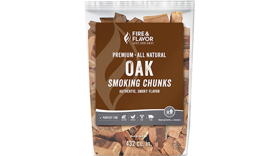 Fire &amp; Flavor Wood Chunks, Oak, 4 lbs, Brown 1001641