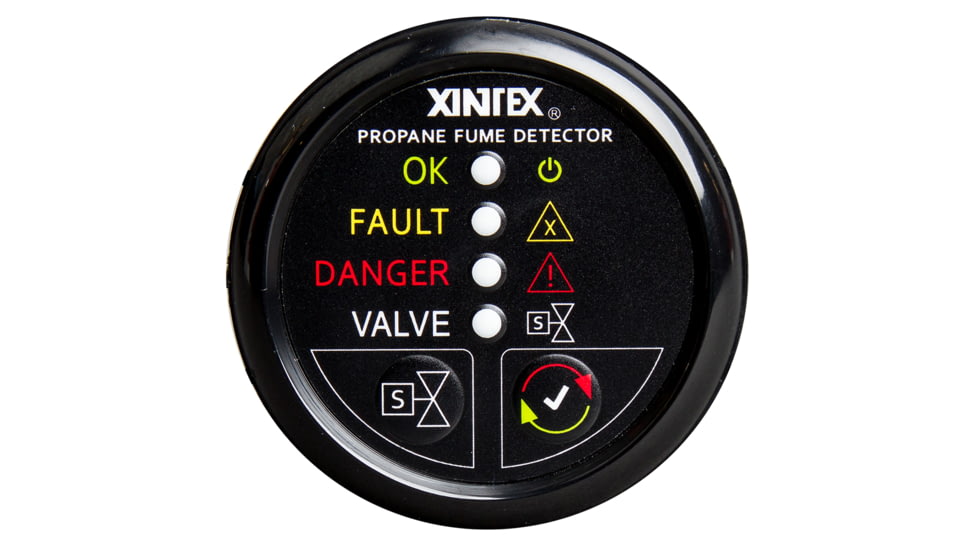 Fireboy-Xintex Propane Fume Detector w/Automatic Shut-Off &amp; Plastic Sensor - No Solenoid Valve - Black Bezel Display 63839