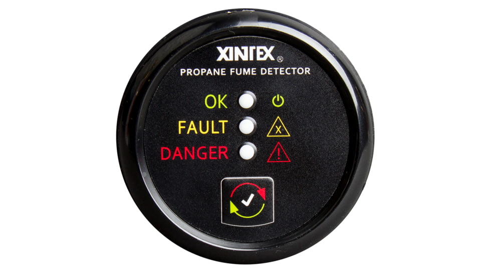Fireboy-Xintex Propane Fume Detector w/Plastic Sensor - No Solenoid Valve - Black Bezel Display 63834