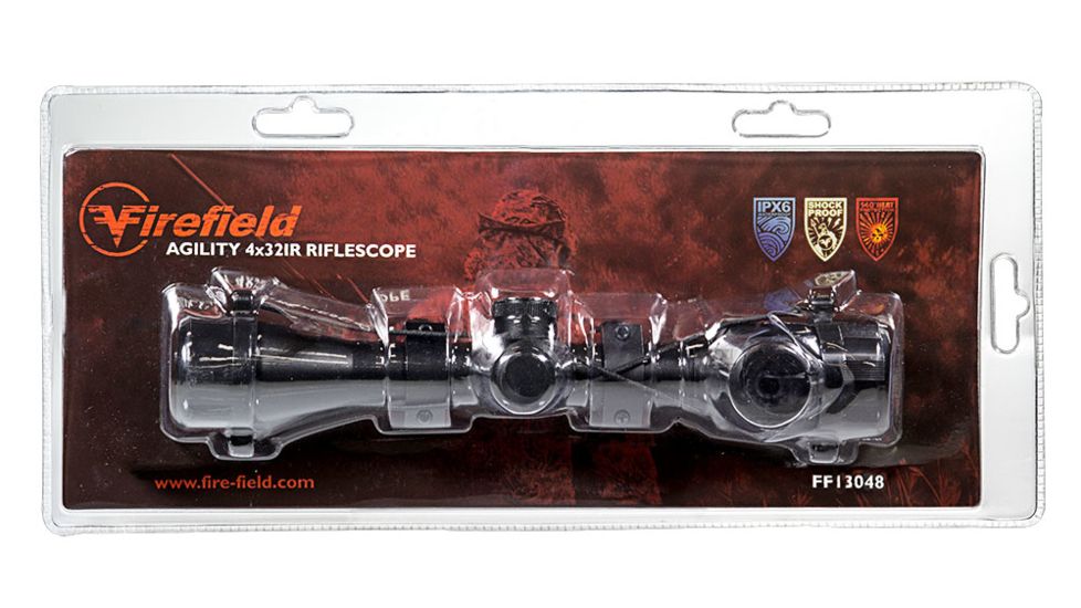 Firefield Agility 4x32mm IR Rifle Scope,Green/Red Illuminated Reticle FF13048