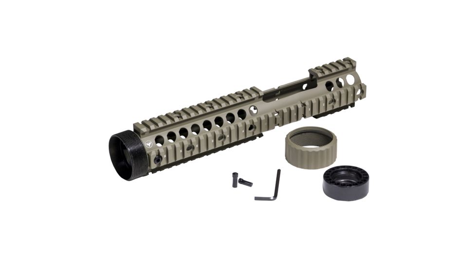 Firefield Carbine 12.25 Inch Floating Quad Rail with Cutout Dark Earth FF34006DE