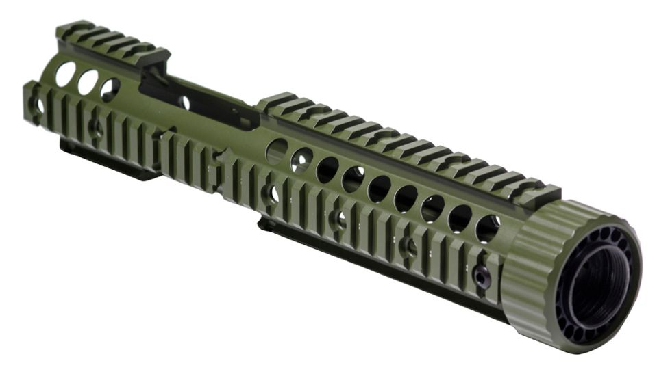 Firefield Carbine 12.25 Inch Floating Quad Rail with Cutout Olive Drab FF34006OD