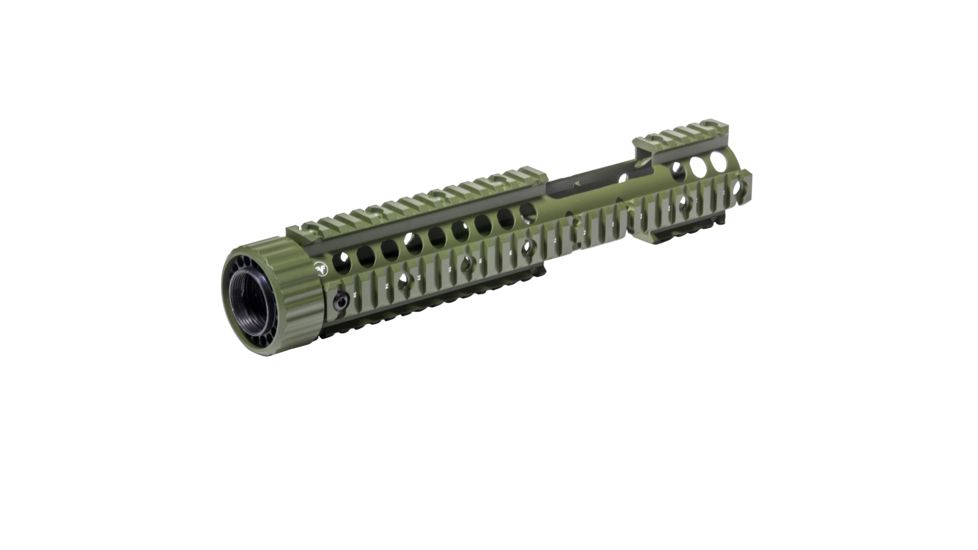 Firefield Carbine 12.25 Inch Floating Quad Rail with Cutout Olive Drab FF34006OD