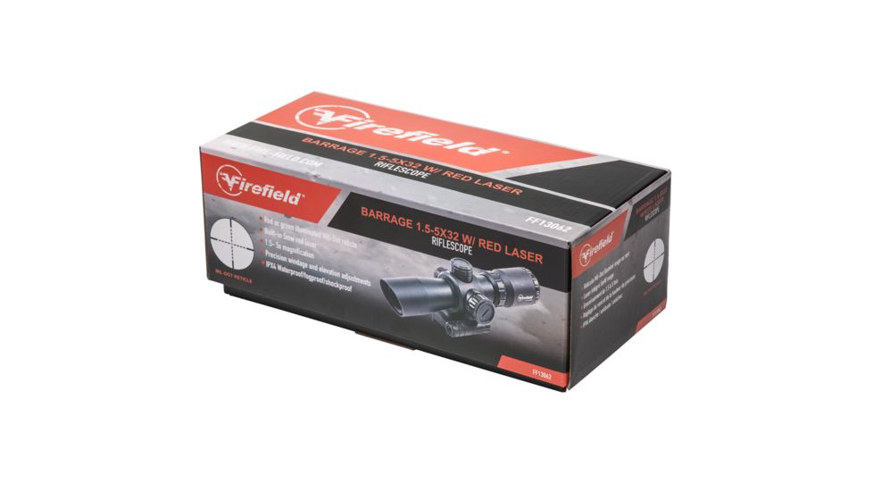 Firefield Barrage 1.5-5x32 Rifle Scope w/ Red Laser, FF13062