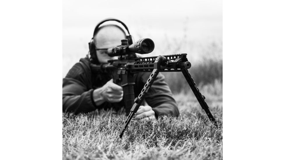 Firefield Scarab Two-Piece Bipod, M-LOK, 9-12in, Two-Piece, Black, FF34025MLK