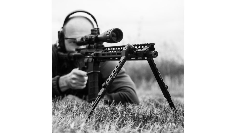 Firefield Scarab Two-Piece Bipod, M-LOK, 9-12in, Two-Piece, Black, FF34025MLK