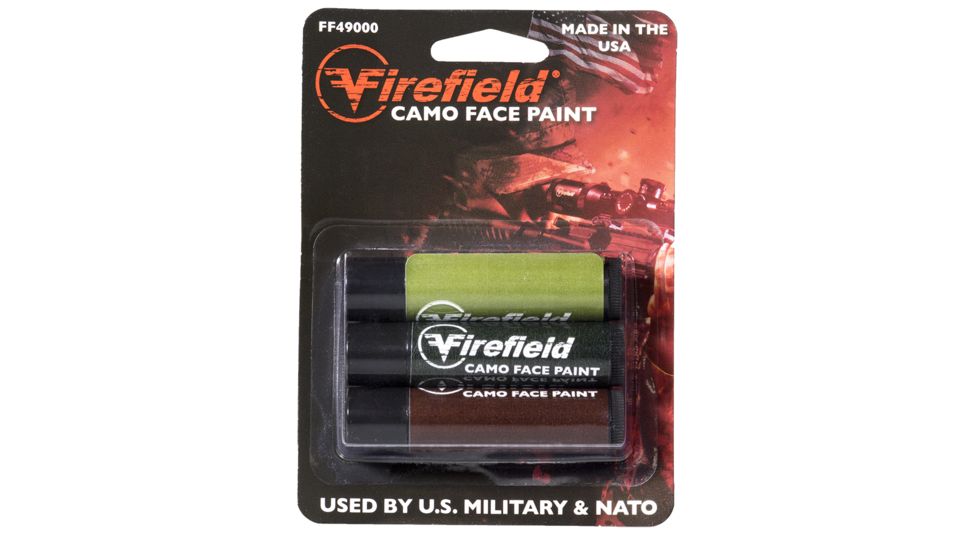 Firefield Woodland Camo Facepaint 3 Tube Pack FF49000