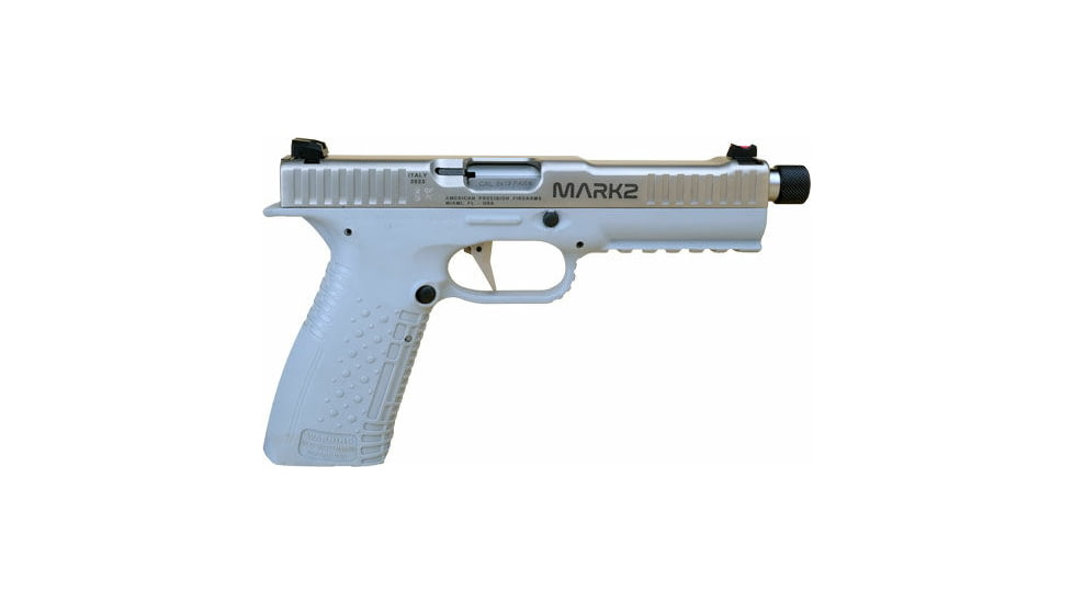 APF Armory Firemark Strike One Mark II Semi Auto Pistol, 9mm Luger, 5.5 in Threaded Barrel, Fixed Sight, Polymer Silver Frame, Polymer Grip, 2-Mag, 17 Round Capacity, ASF1MII-9-SL-17-FRRMPG